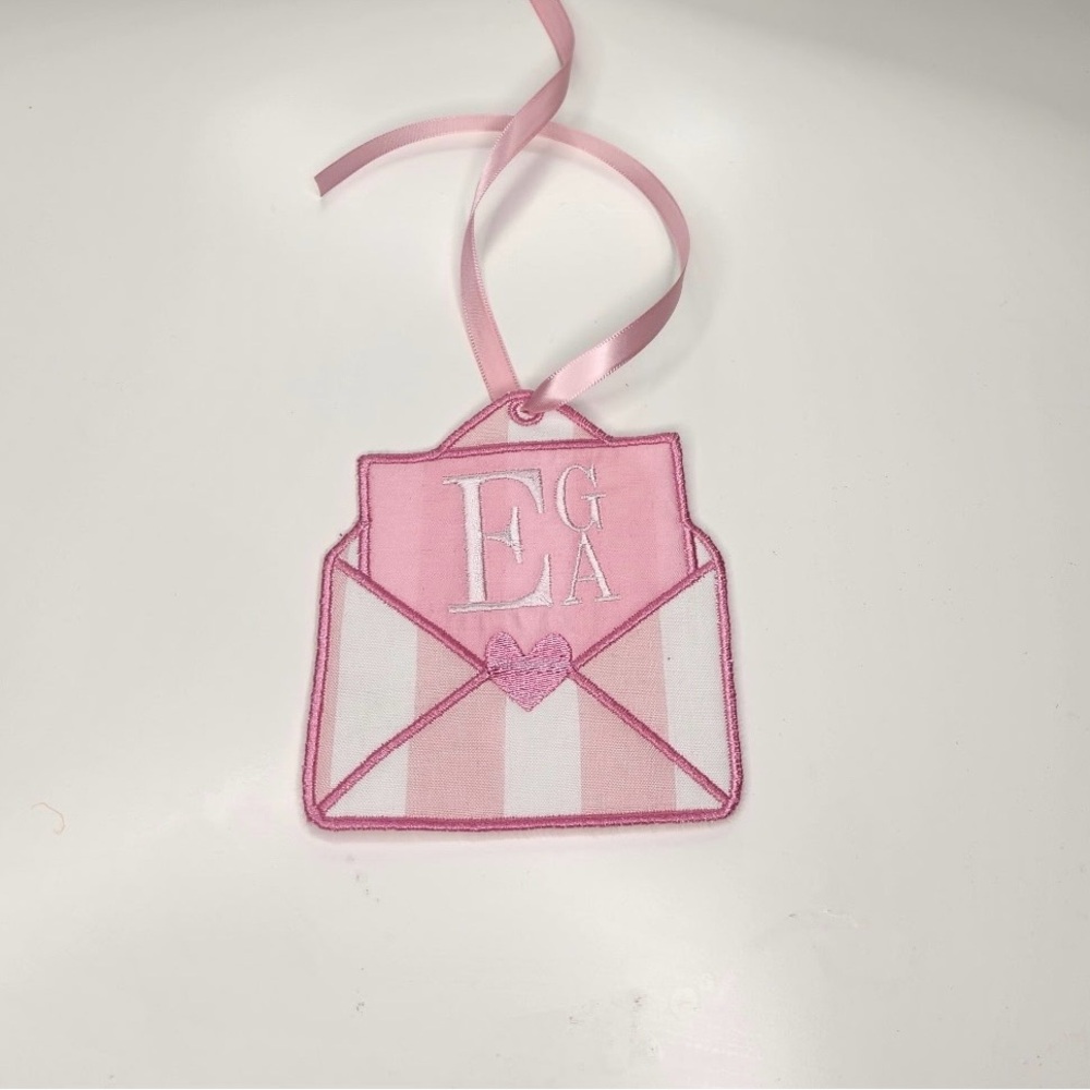Custom Personalized Valentines Embroidered Basket Tags